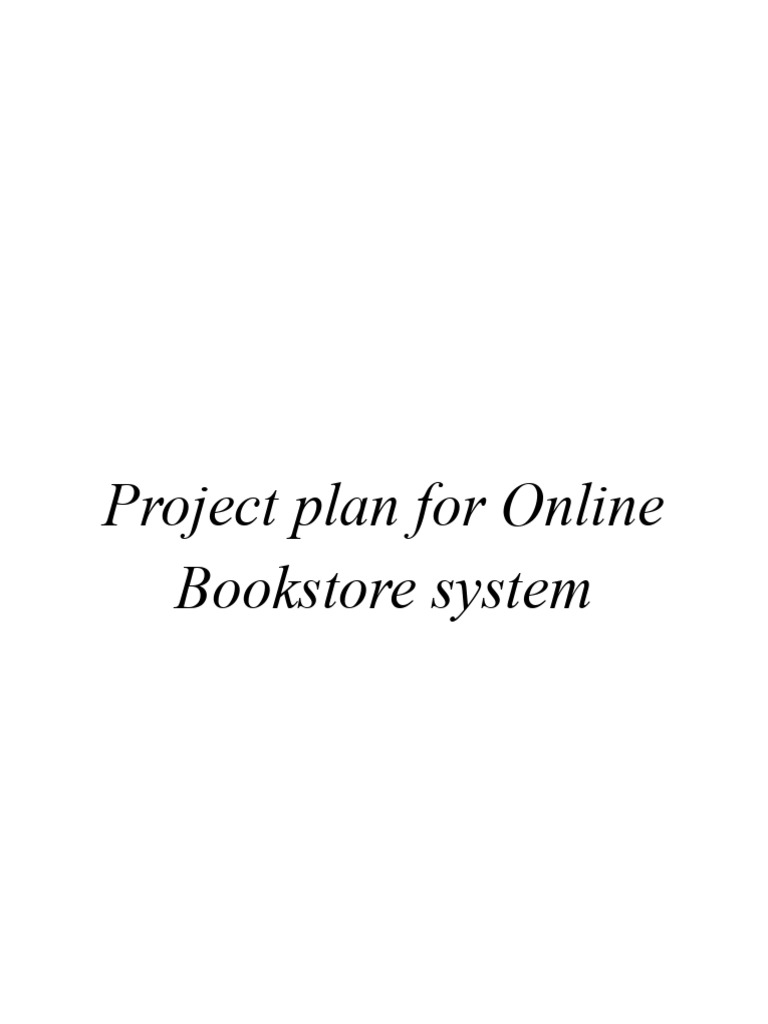 Online Bookstore System Project Plan | PDF | Online Shopping | Databases