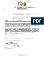 Advisory TO: All Provincial /city Directors, Clgoo of Ormoc, C/Mlgoos and Others Concerned Subject: 17-Day Extension of Temporary Restraining Order