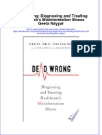 Read Online Textbook Dead Wrong Diagnosing and Treating Healthcares Misinformation Illness Geeta Nayyar Ebook All Chapter PDF
