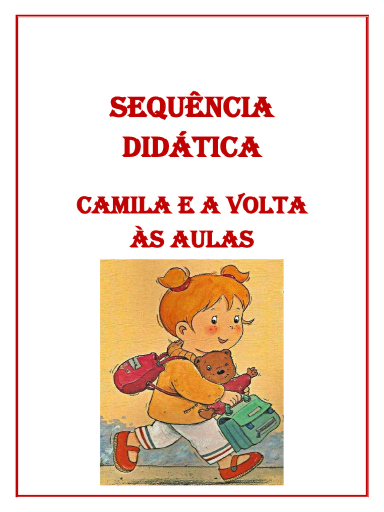Sequencia Didatica Camila Volta As Aulas Pdf