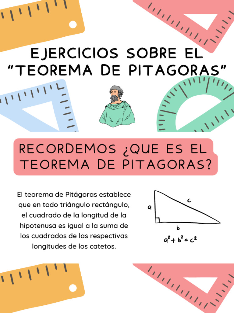 Colorful Playful Illustrative Pythagorean Theorem Education