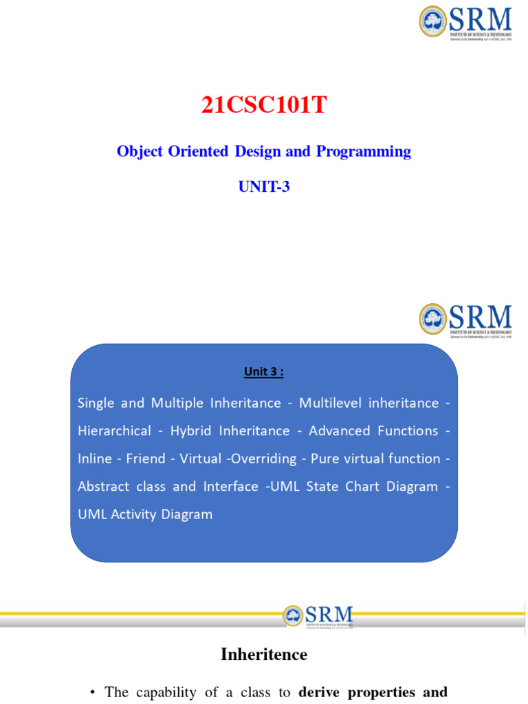 Inheritance in Object-Oriented Programming | PDF | Inheritance (Object ...
