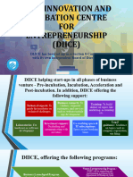 Presentation DIICE An Organization Who Supports Entrepreneurs Aditi Mishra