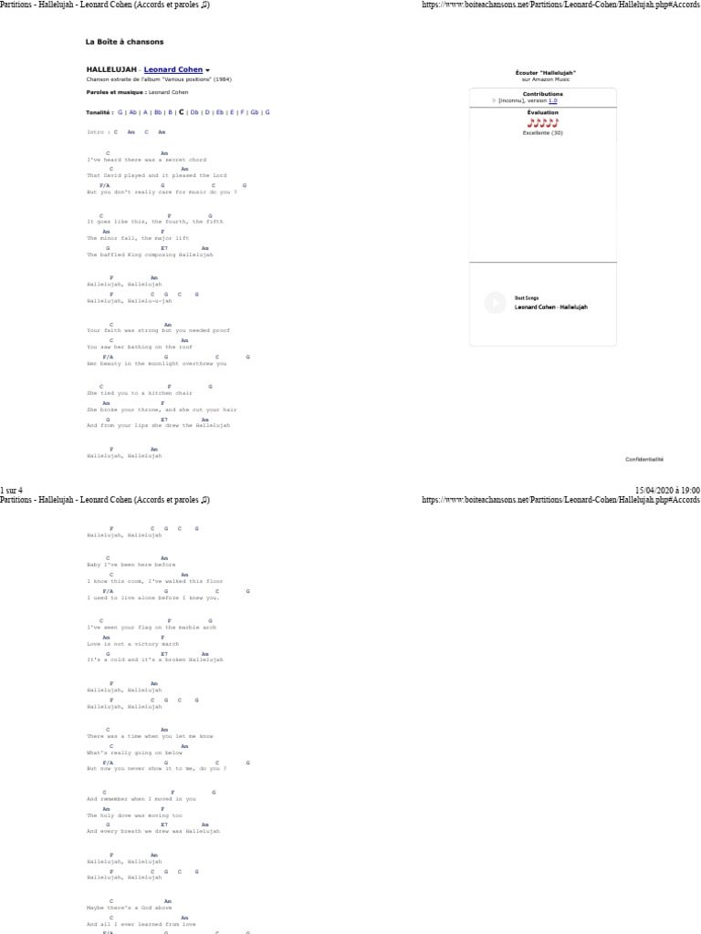 Hallelujah cohen pdf