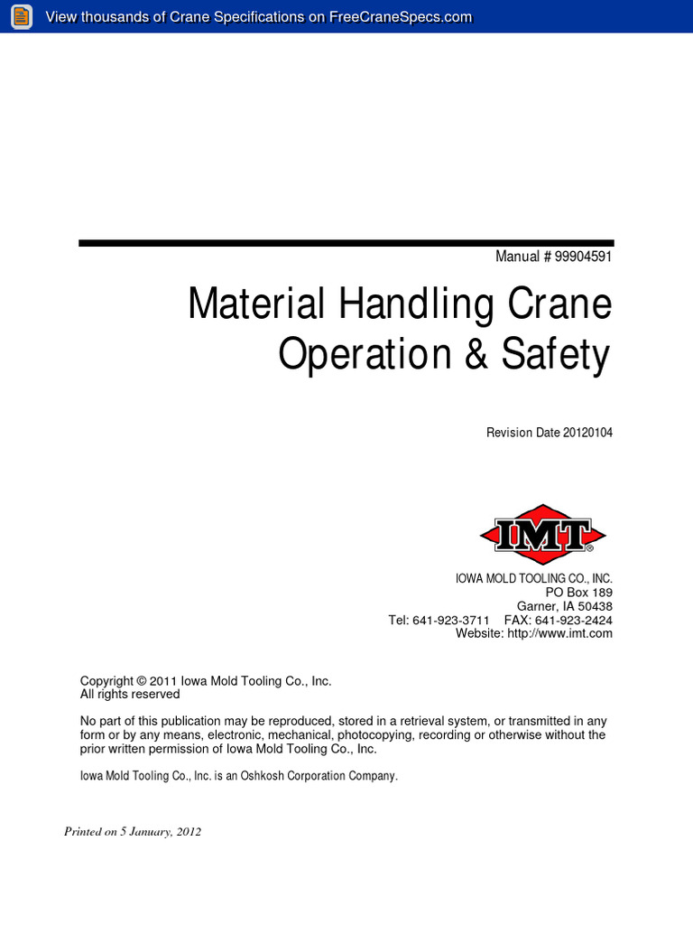 Fits IMT Crane Truck 3016 Dominator Series Full Safety Decal Kit with Logos