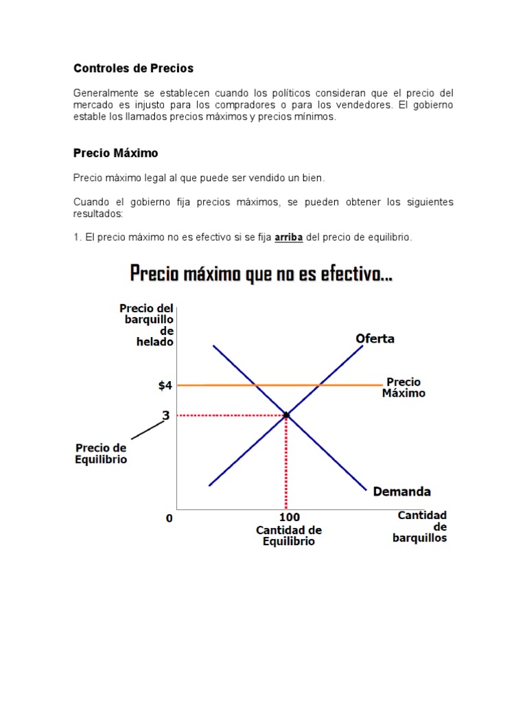 Efectos de Precios Máximos y Mínimos | PDF | Precios | Oferta (economía)