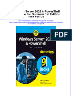Read Online Textbook Windows Server 2022 Powershell All in One For Dummies 1St Edition Sara Perrott Ebook All Chapter PDF