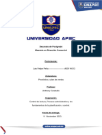 Control de Lectura 1 Pronostico y Plan de Ventas