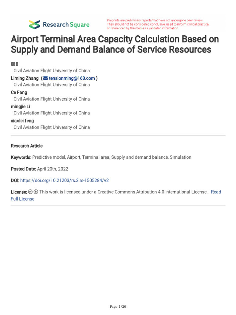 Terminal Area Capacity Calculation Model | PDF | Air Traffic Control ...
