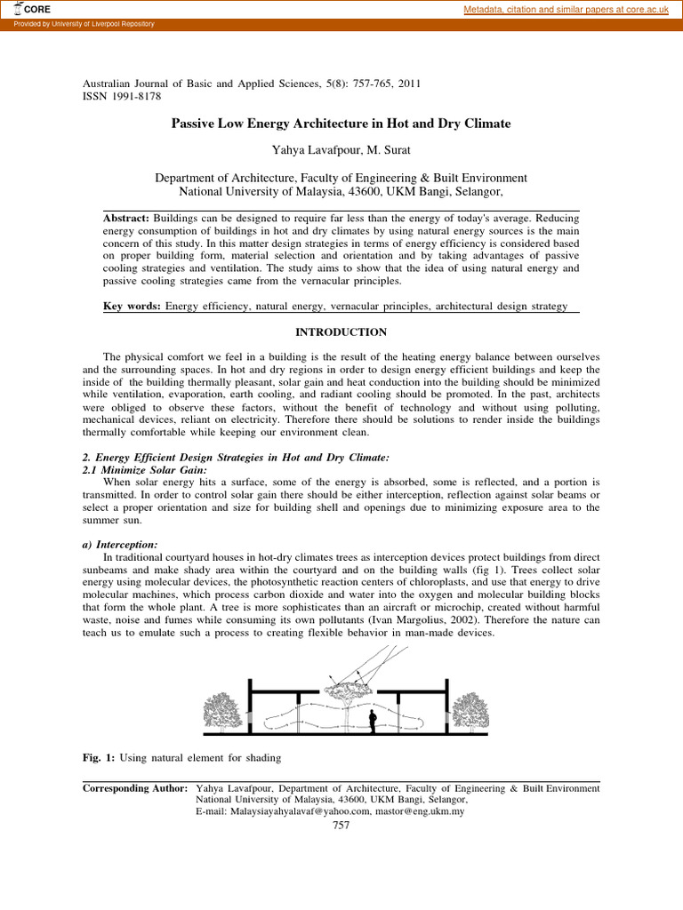 Hot and Dry Climate Architecture | PDF | Heat Transfer | Building ...