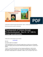 Fundamentals of Vedanta through Vivekachoodaamani - Day 03 - 16 Talk by Swami Aparajitananda-Rev-1-1
