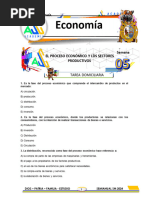 Tarea Economía Semana 5 - El Proceso Económico y Los Sectores Productivos