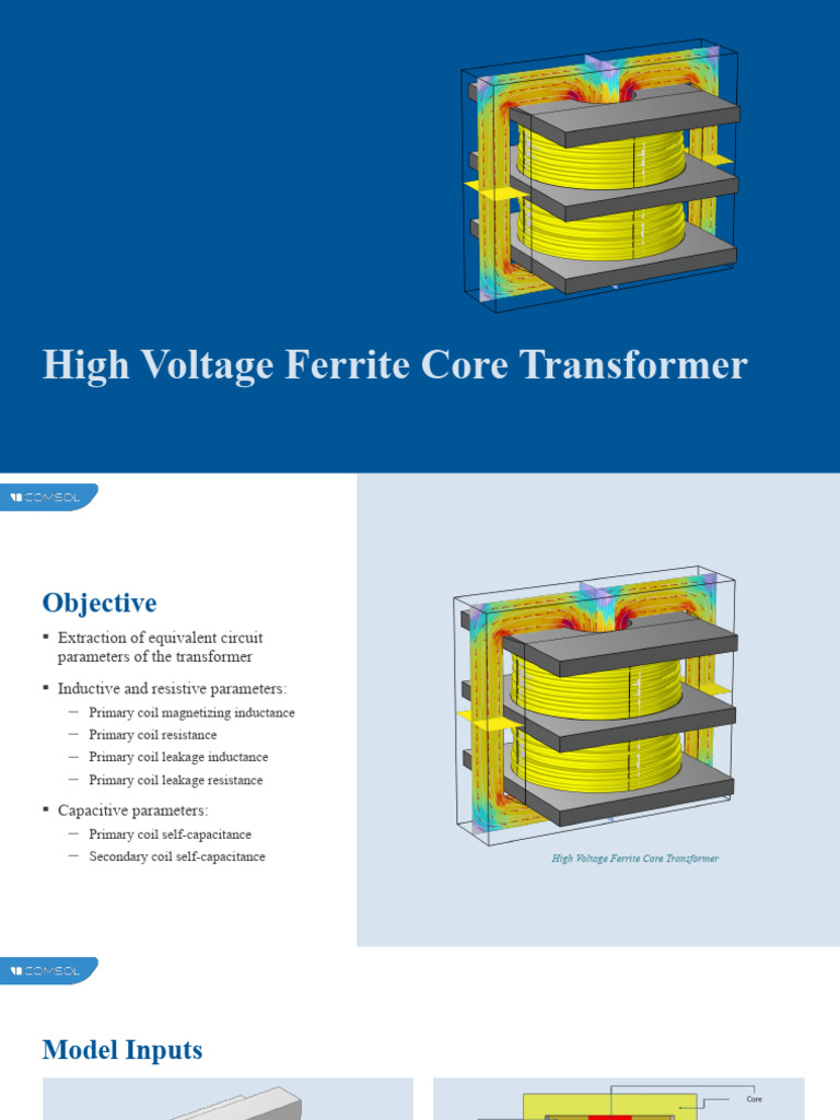 High Voltage Ferrite Core Transformer Analysis | PDF | Transformer ...