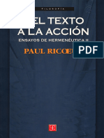 Paul Ricoeur Del Texto A La Accion