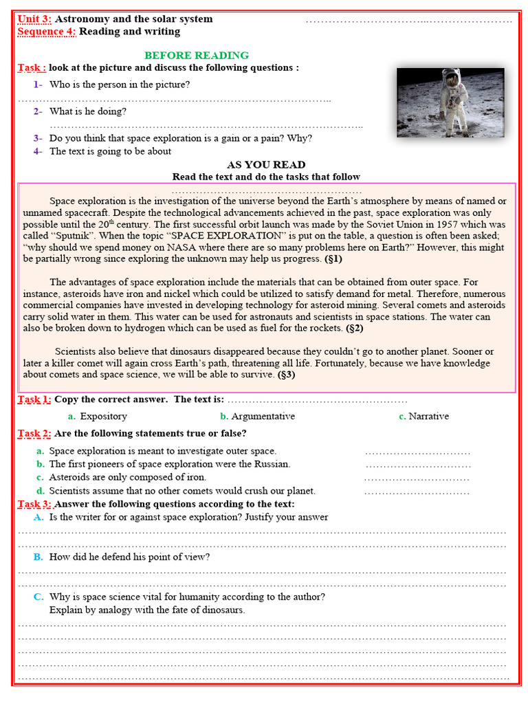 Eslprintables 811110339267077 | PDF | Space Exploration | Outer Space