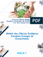 Ecologia de Ecossistemas - Aula 1