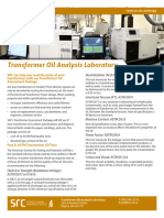 Transformer Oil Analysis Laboratory Fact Sheet