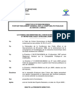 UEMOA Directive 2009 07 Reglement Comptabilite Publique