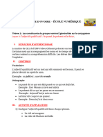 Côte D'Ivoire - École Numérique: Thème 1: Les Constituants Du Groupe Nominal /généralités Sur La Conjugaison