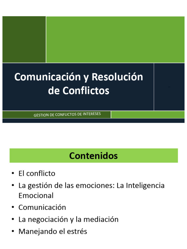 Gestión de Conflictos y Emociones | PDF | Las emociones | Mediación