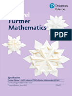 A Level Further Mathematics Specification