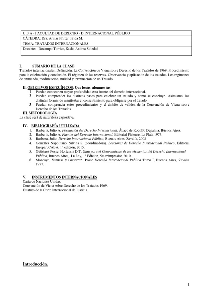 Tipos de Tratados Internacionales | PDF | Tratado | Convenio europeo de ...