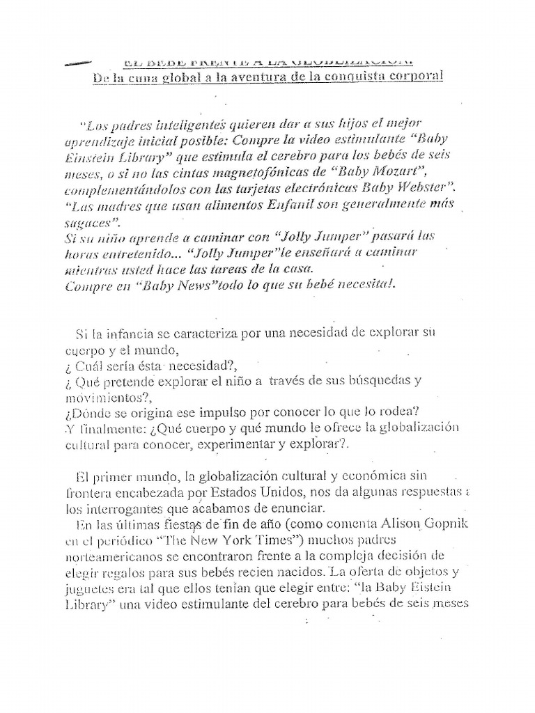 El BB Frente A La Globalizacion, Esteban Levin | PDF