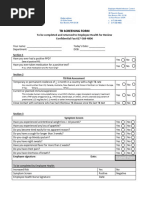 TB Screening and Risk Assessment Form | PDF | Tuberculosis | Diseases ...