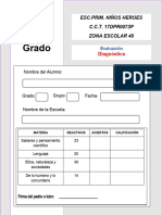 Evaluacion Diagnostica 6grado 2023 2024