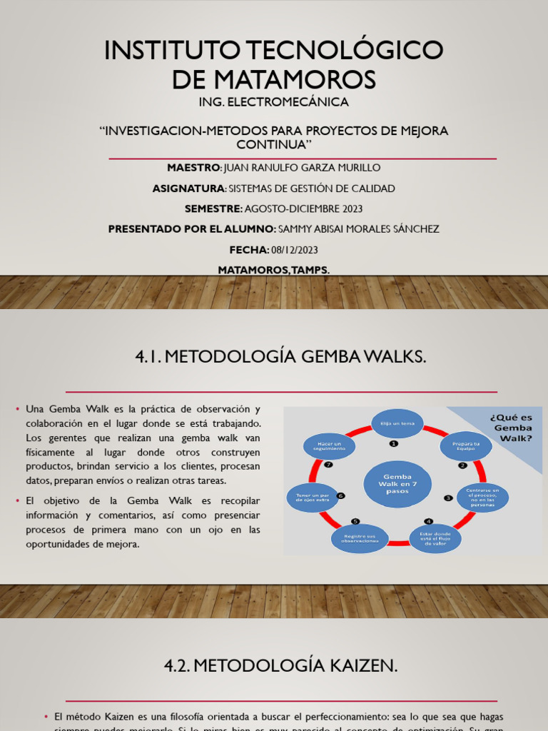 Métodos de Mejora Continua en Kaizen | PDF | Lean Manufacturing ...