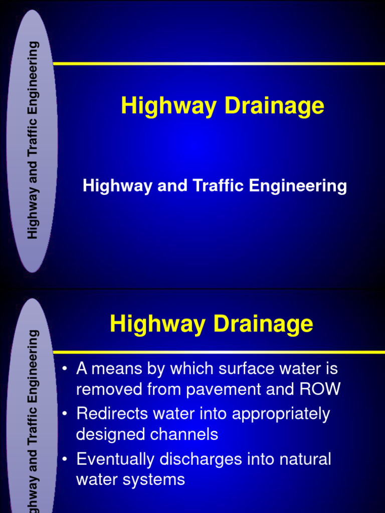 5 - Highway Drainage | PDF | Surface Runoff | Traffic
