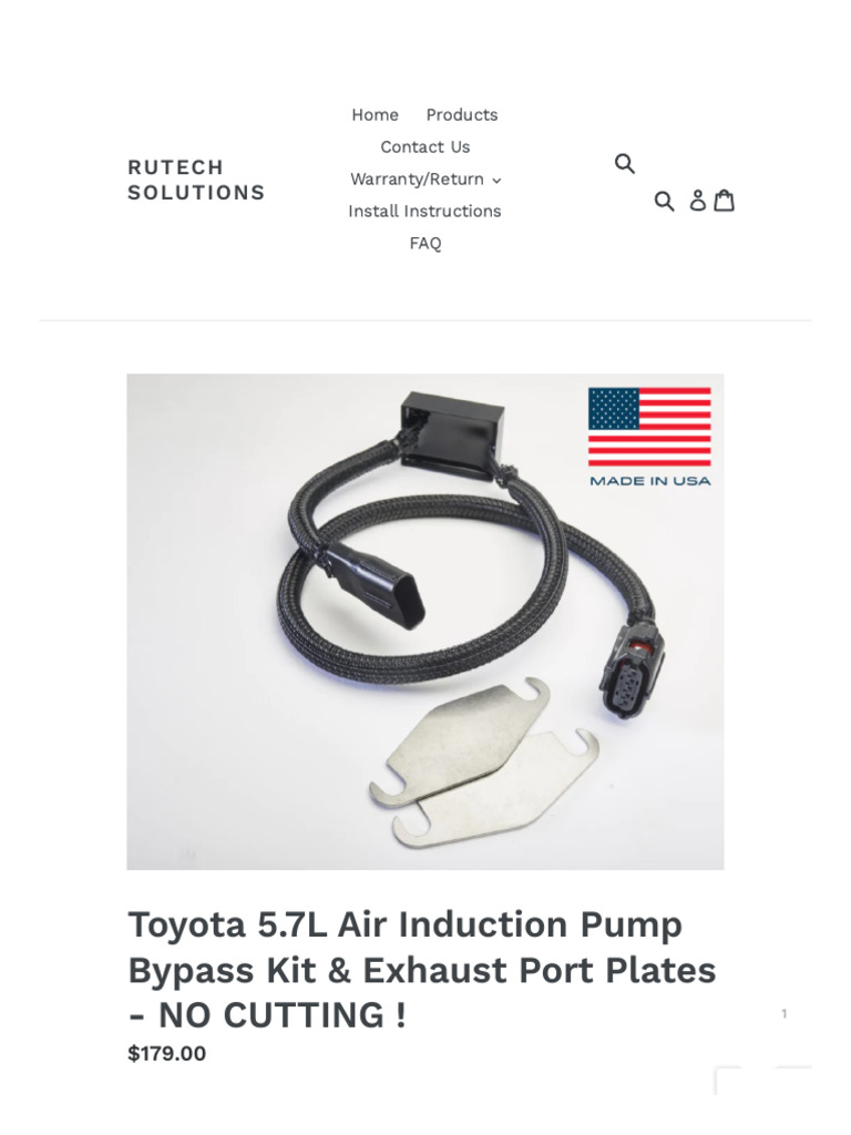 AIP Air Induction Pump Bypass Kit & Exhaust Port Plates NO CUT PDF