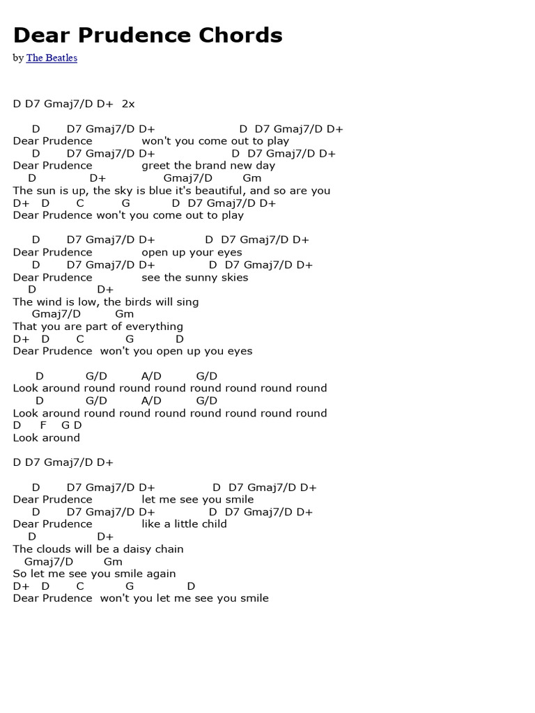 Dear Prudence | PDF