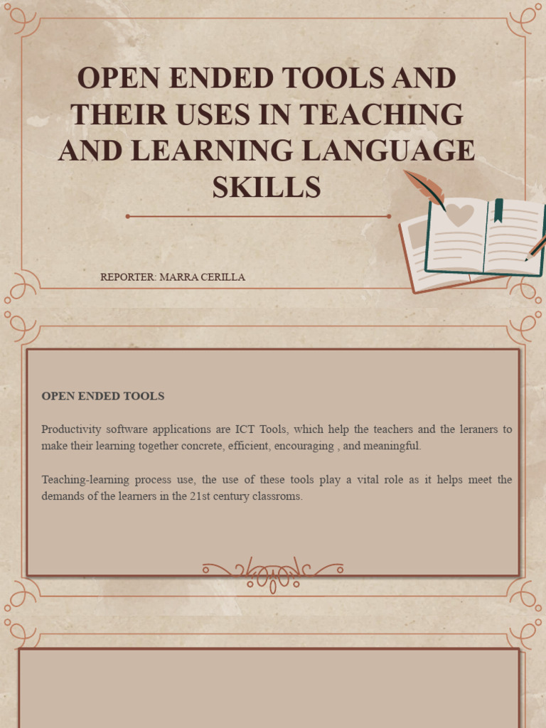 Open-Ended Tools for Language Learning | PDF | Learning | Human ...