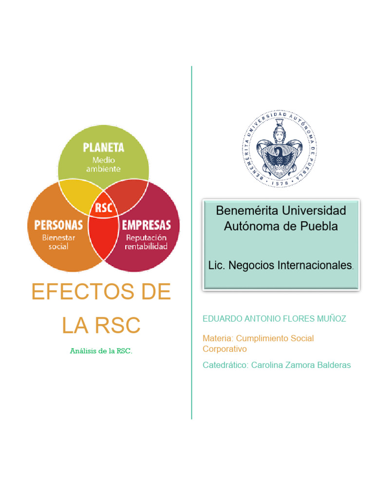Efectos de la RSC en Empresas y Sociedad | PDF | Business | Sociedad