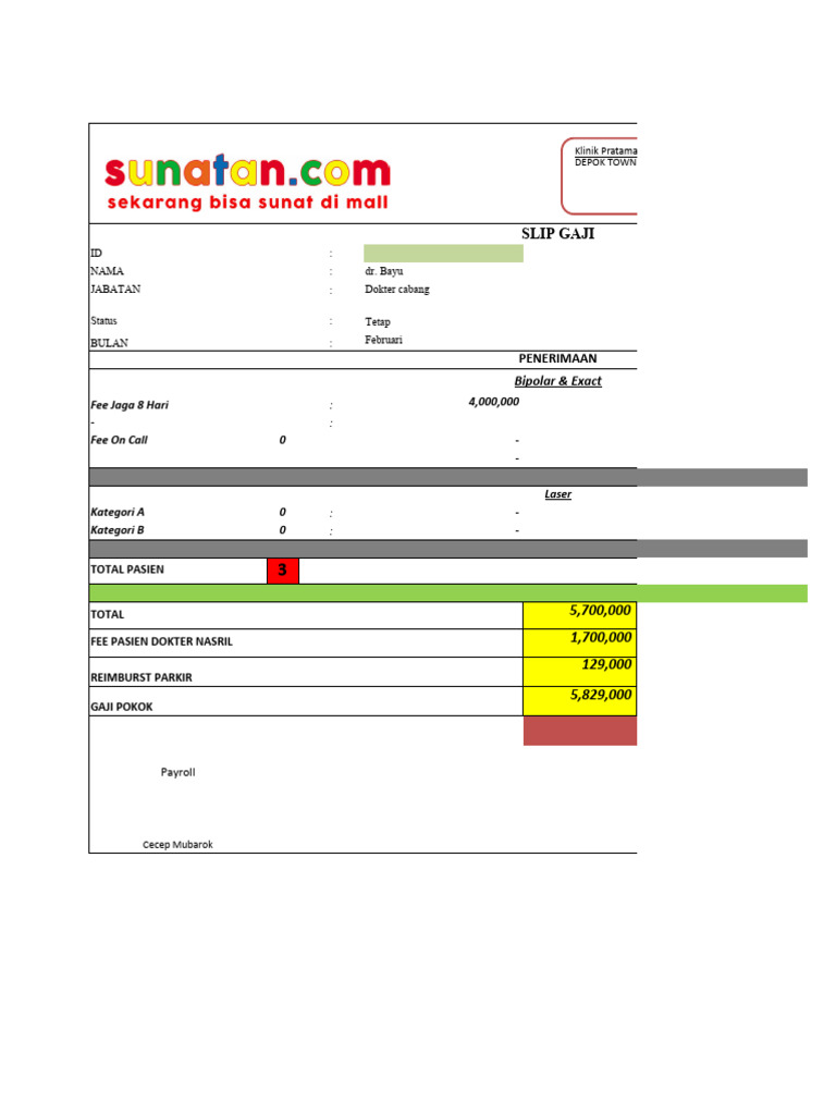 Slip Gaji Dokter 2024 PDF