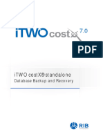 iTWO costX Standalone Database Backup and Recovery