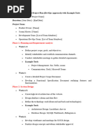 DevOps Approach Project Plan