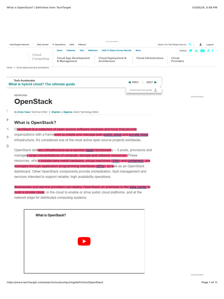 What is openstack definition from techtarget pdf open stack