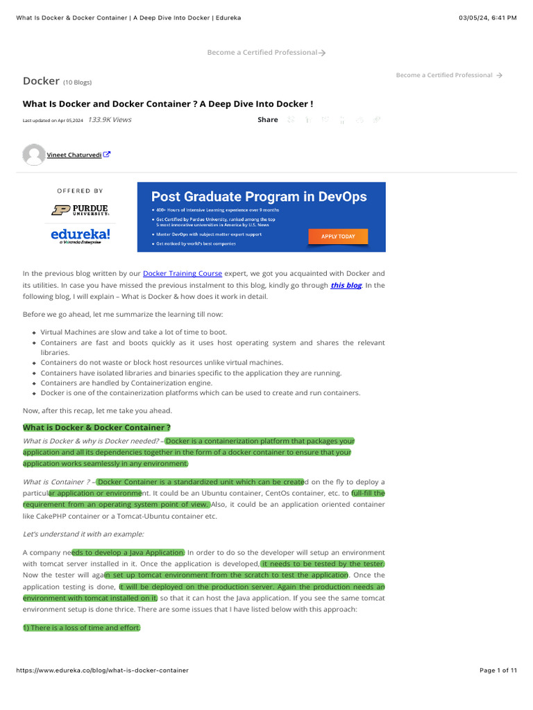 Docker for Efficient App Deployment | PDF | Virtual Machine ...