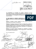 Proyecto de Ley 514/2011 LEY QUE DEROGA EL RÉGIMEN LABORAL CAS