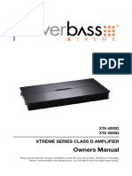 Owners Manual: Xtreme Series Class D Amplifier