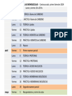 Cronograma Introduccion A Las Biomoleculas - Contracursada 2024