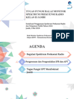 Pengawasan Spektrum Frekuensi Radio Di Balai Monitor SFR Kelas II Jambi - Paparan Sosialisasi 2024