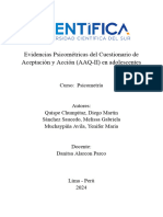 Evidencias Psicométricas del Cuestionario de Aceptación y Acción (AAQ-II) en adolescentes