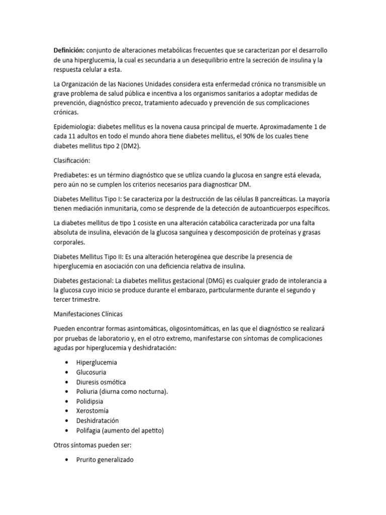 Resumen diabetes pdf diabetes medicina clinica