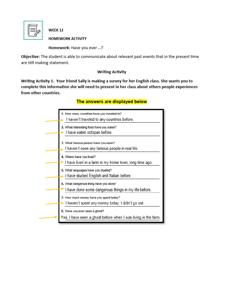 Homework on Regretful Experiences | PDF