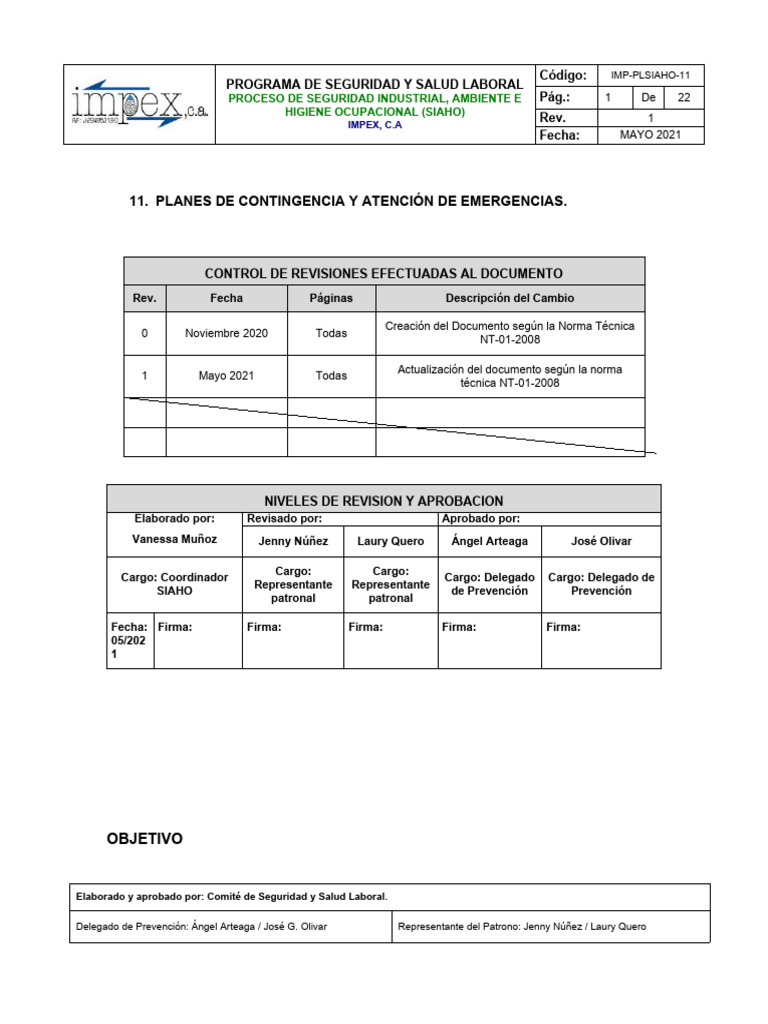 IMP-PLSIAHO-11 Planes de Contingencia y Atencion de Emergencias ...