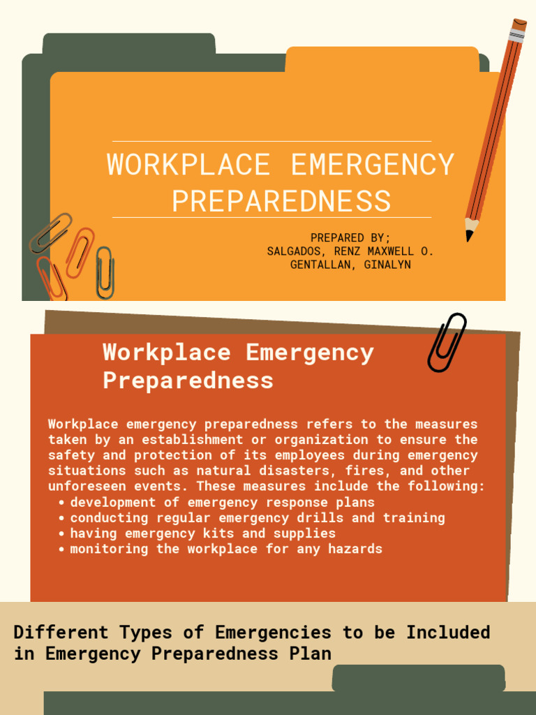 Workplace Emergency Preparedness Pdf Emergency Management Emergency