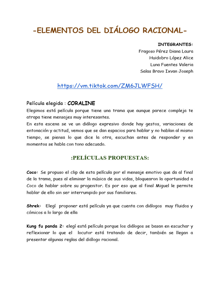 elementos del diálogo racional | PDF